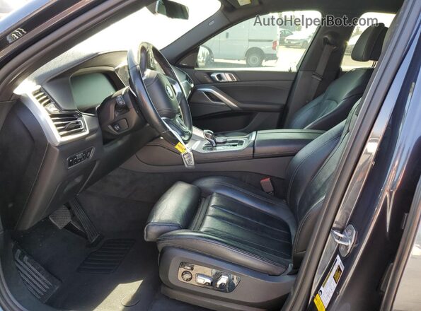 5UXCY4C04L9B58660 2020 BMW X6 Gray Front interior view