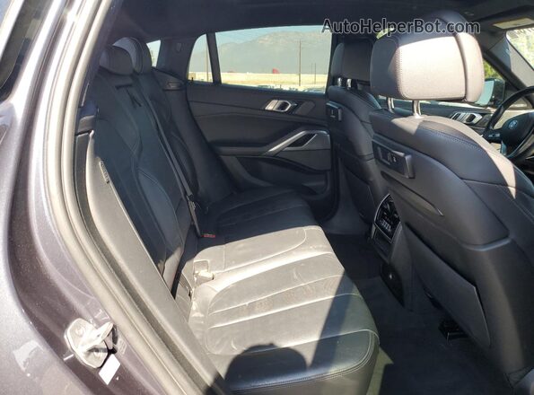 5UXCY4C04L9B58660 2020 BMW X6 Gray Rear seats view