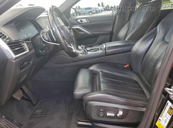 5UXCY4C06L9C19488 2020 BMW X6 Black Вид салону спереду