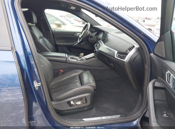 5UXCY6C03M9F06820 2021 BMW X6 Blue წინა სალონის ხედი