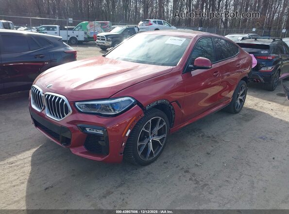 5UXCY6C03M9G77549 2021 BMW X6 Red Przód lewy
