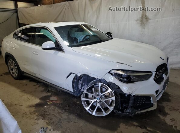 5UXCY6C04M9G89807 2021 BMW X6 White Delantero derecho