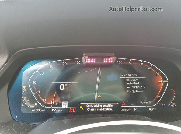 5UXCY6C04N9J80377 2022 BMW X6 Black Instrument cluster view