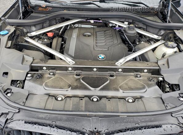 5UXCY6C04N9J80377 2022 BMW X6 Black Engine compartment view