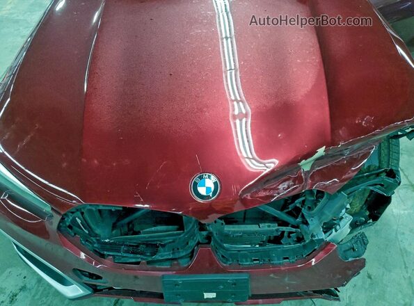 5UXCY6C05P9N73310 2023 BMW X6 Red Vista del compartimento del motor