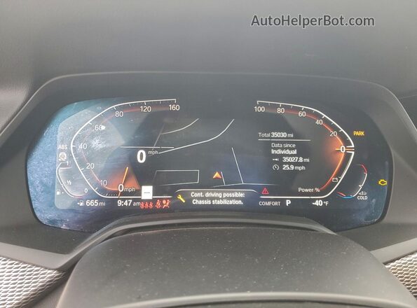 5UXCY6C07M9F84050 2021 BMW X6 Белый Вид щитка приборов