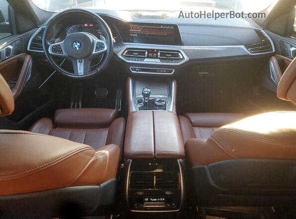 5UXCY6C07N9L72635 2022 BMW X6 Black Dashboard view