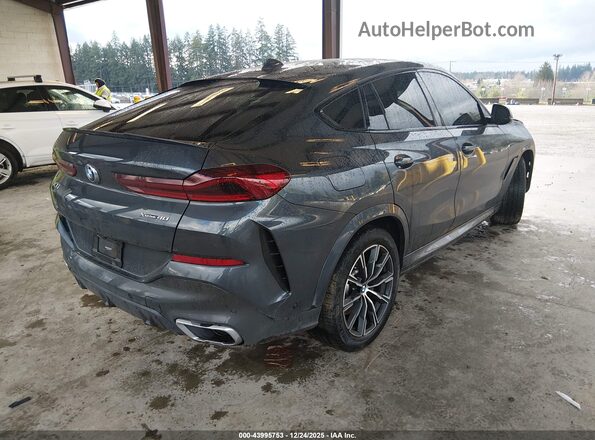 5UXCY6C0XM9F61913 2021 BMW X6 Gray Հետևի աջ