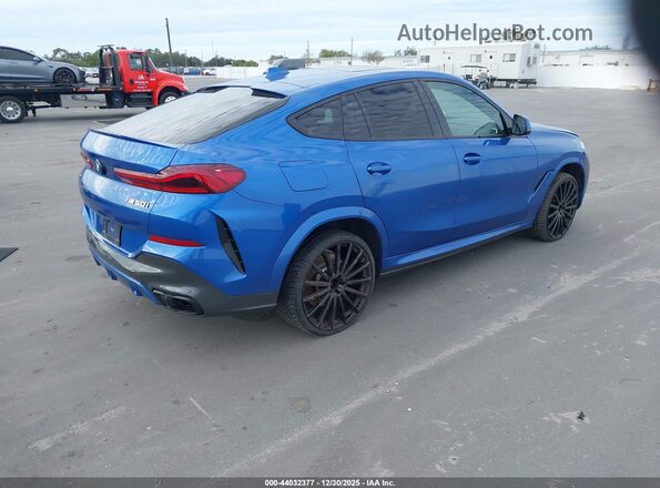 5UXCY8C05L9C66552 2020 BMW X6 Blue Задня права чверть