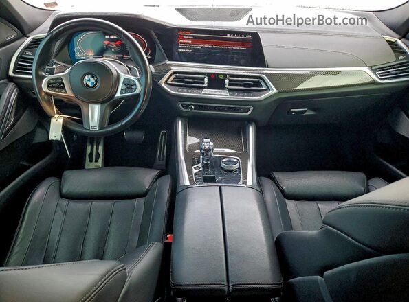 5UXCY8C08M9F09384 2021 BMW X6 Black Vista del salpicadero