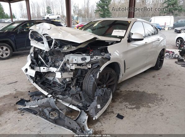 5UXKU2C57K0Z65441 2019 BMW X6 White Առջևի ձախ երեք քառորդ տեսարան