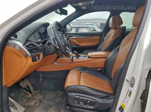 5UXKU6C51G0S82472 2016 BMW X6 Белый Вид салона спереди