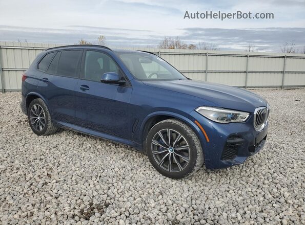 5UXTA6C01P9P50973 2023 BMW X5 Синий Передняя правая четверть