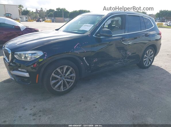 5UXTR7C59KLE88290 2019 BMW X3 Black Передня ліва чверть