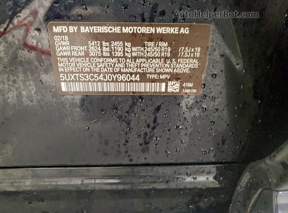5UXTS3C54J0Y96044 2018 BMW X3 Blue 