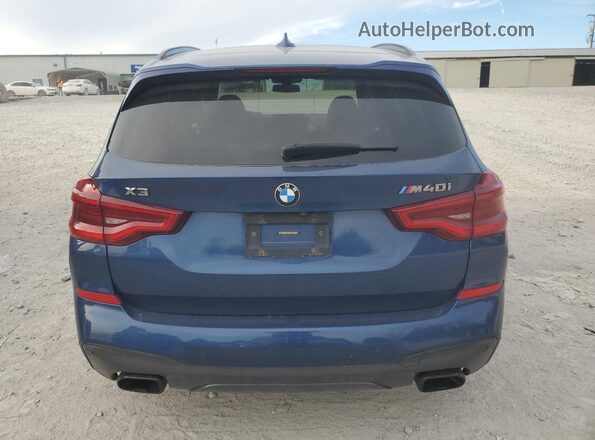 5UXTS3C56J0Y94389 2018 BMW X3 Blue Widok z tyłu