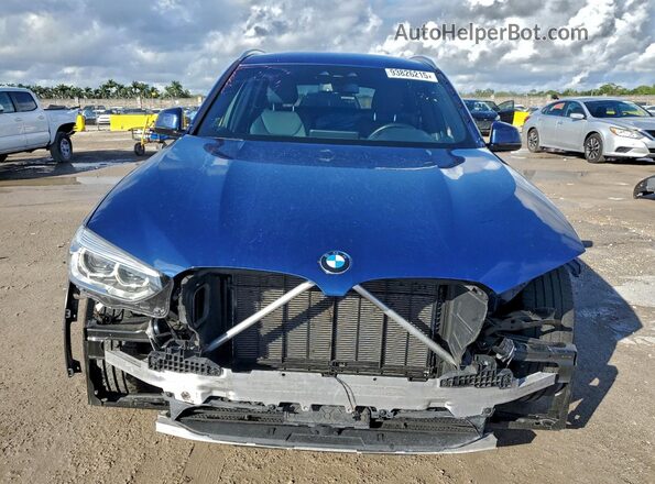 5UXTY3C00M9E60720 2021 BMW X3 Blue წინა ხედი