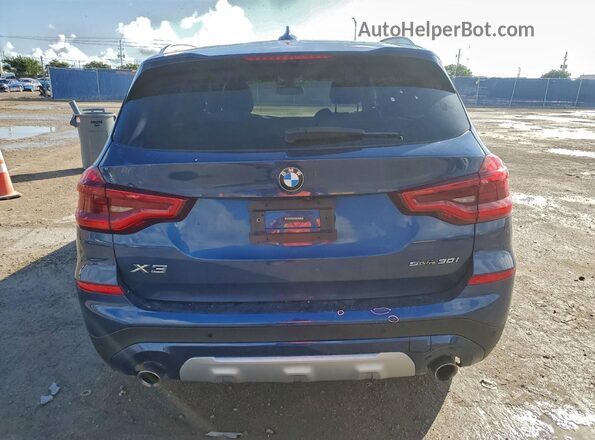 5UXTY3C00M9E60720 2021 BMW X3 Blue უკანა ხედი