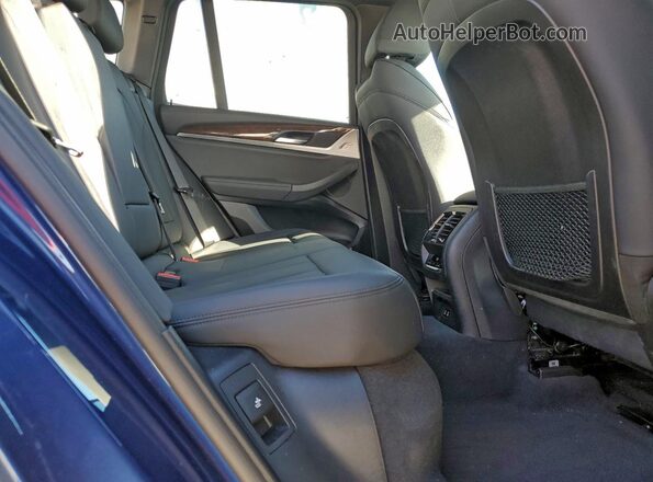 5UXTY3C00M9E60720 2021 BMW X3 Blue უკანა სალონის ხედი