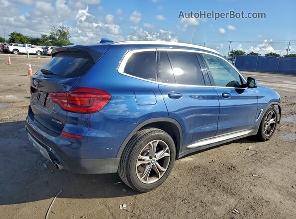 5UXTY3C00M9E60720 2021 BMW X3 Blue უკანა მარჯვენა