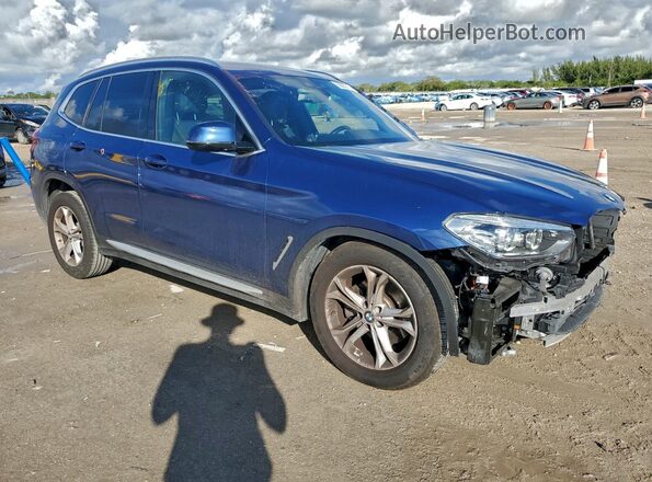 5UXTY3C00M9E60720 2021 BMW X3 Blue წინა მარჯვენა