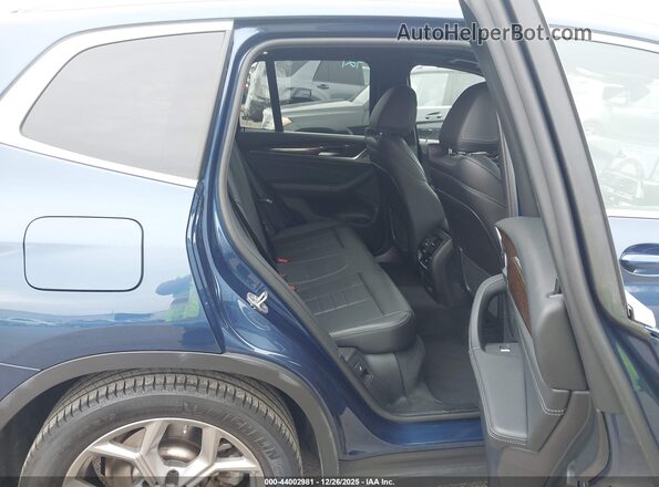 5UXTY3C01M9F54007 2021 BMW X3 Blue Вид наклейки з VIN-кодом