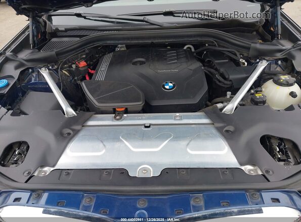 5UXTY3C01M9F54007 2021 BMW X3 Blue Вид ззаду