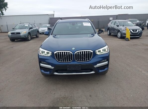 5UXTY3C01M9F54007 2021 BMW X3 Blue Вид щитка приладів