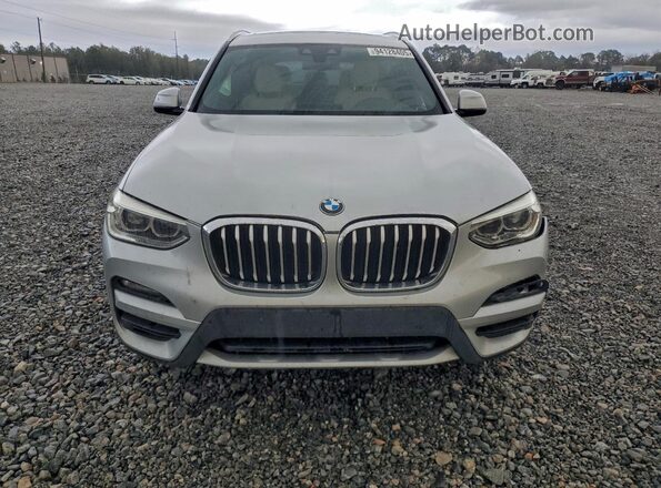 5UXTY3C02LLE55178 2020 BMW X3 Silver Widok z przodu