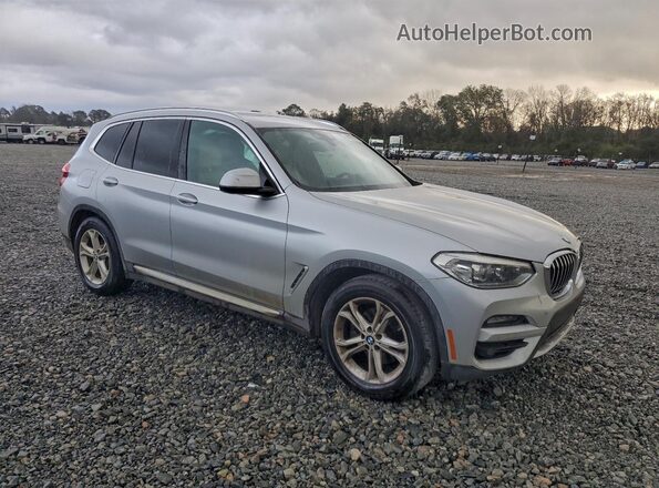 5UXTY3C02LLE55178 2020 BMW X3 Silver Przód prawy