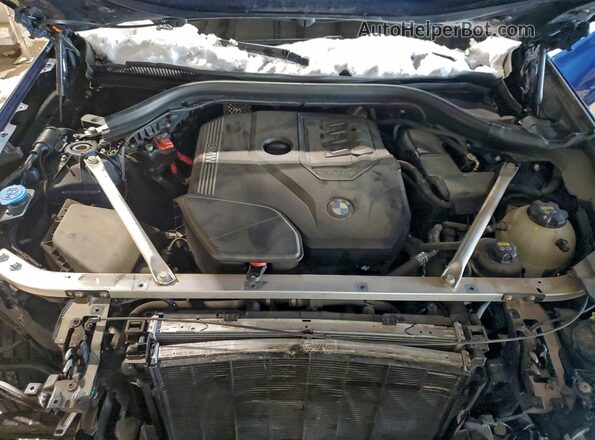 5UXTY5C02L9D28505 2020 BMW X3 Blue Вид підкапотного простору