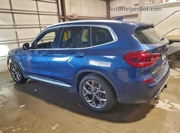 5UXTY5C02L9D28505 2020 BMW X3 Blue Задня ліва чверть