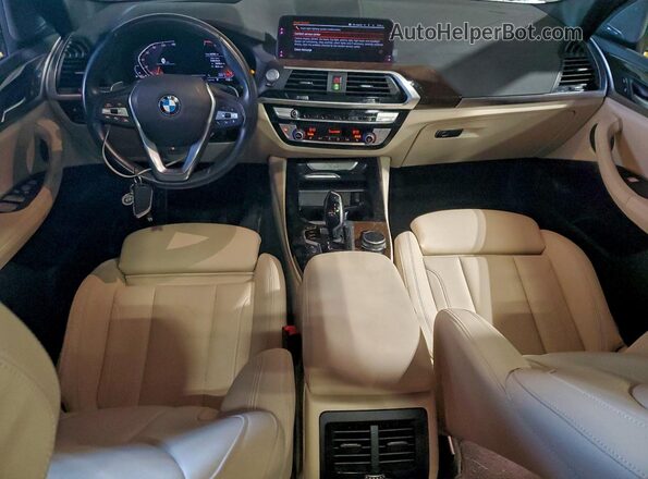 5UXTY5C02L9D28505 2020 BMW X3 Blue Вид панелі приладів