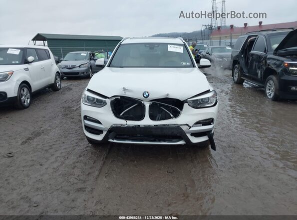 5UXTY5C03L9B92191 2020 BMW X3 White ხელსაწყოთა პანელის ხედი
