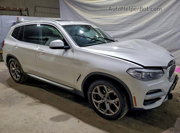 5UXTY5C03L9D33728 2020 BMW X3 White Front right