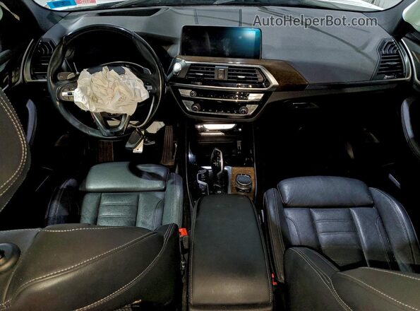 5UXTY5C03L9D33728 2020 BMW X3 White Dashboard view