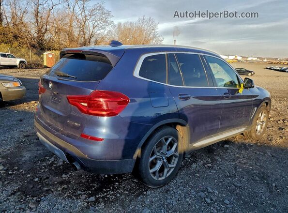 5UXTY5C04LLT33060 2020 BMW X3 Blue Trasero derecho