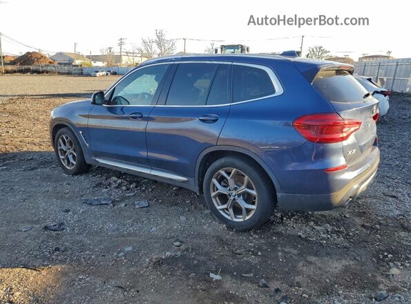 5UXTY5C04LLT33060 2020 BMW X3 Blue Trasero izquierdo