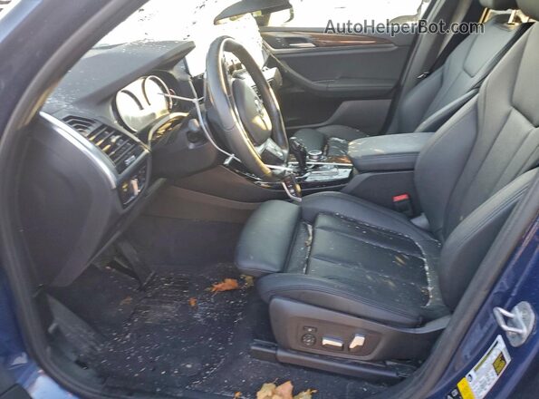 5UXTY5C04LLT33060 2020 BMW X3 Blue Vista interior delantera