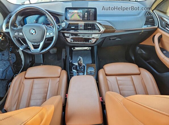 5UXTY5C05L9B89616 2020 BMW X3 White Առջևի վահանակի տեսք