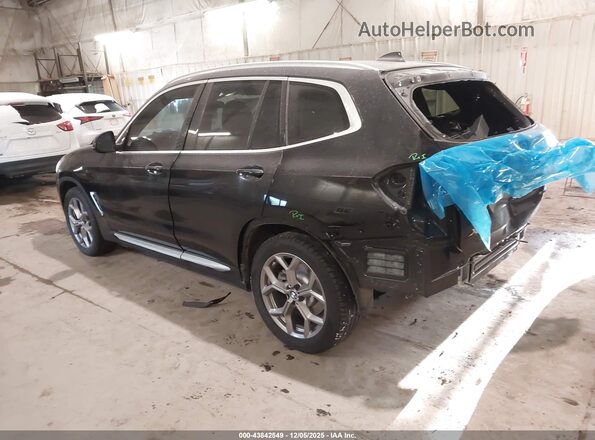 5UXTY5C06M9E78182 2021 BMW X3 Black Trasero izquierdo