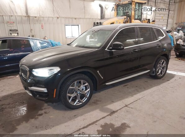 5UXTY5C06M9E78182 2021 BMW X3 Black Vista tres cuartos delantera izquierda