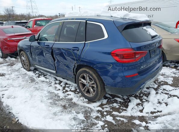 5UXTY5C0XL9B16838 2020 BMW X3 Blue Rear left