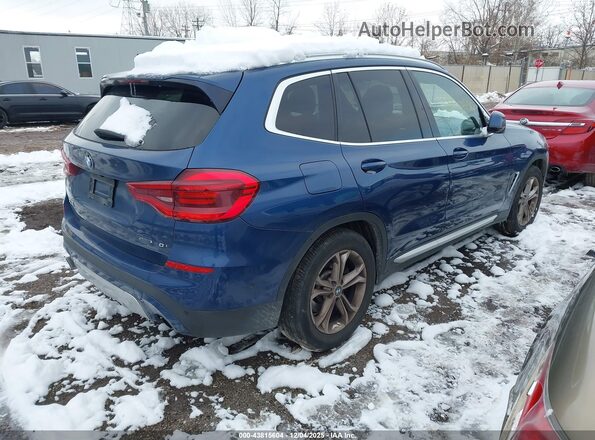 5UXTY5C0XL9B16838 2020 BMW X3 Blue Rear right