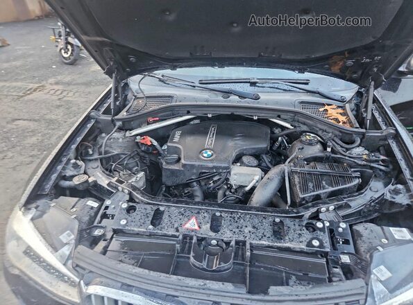5UXWX9C52G0D86630 2016 BMW X3 Black Vista del compartimento del motor