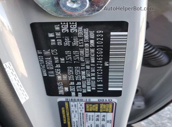 5XYC34JA6SG010239 2025 KIA EV6 Silver Engine compartment view