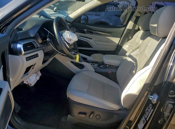 5XYP34HC2MG190458 2021 KIA TELLURIDE Черный Вид салона спереди
