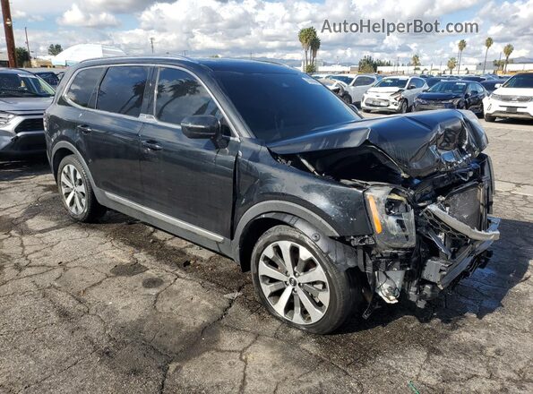 5XYP34HC2MG190458 2021 KIA TELLURIDE Черный Передняя правая четверть