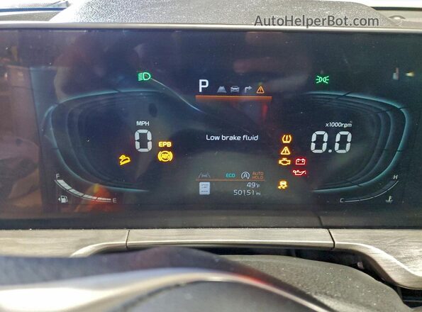 5XYP3DGC6PG346975 2023 KIA TELLURIDE Charcoal Вид щитка приладів