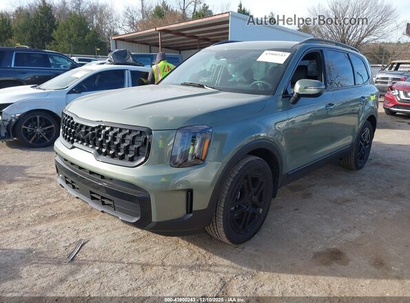 5XYP3DGC7SG698097 2025 KIA TELLURIDE Green წინა მარცხენა ხედი სამი მეოთხედიდან